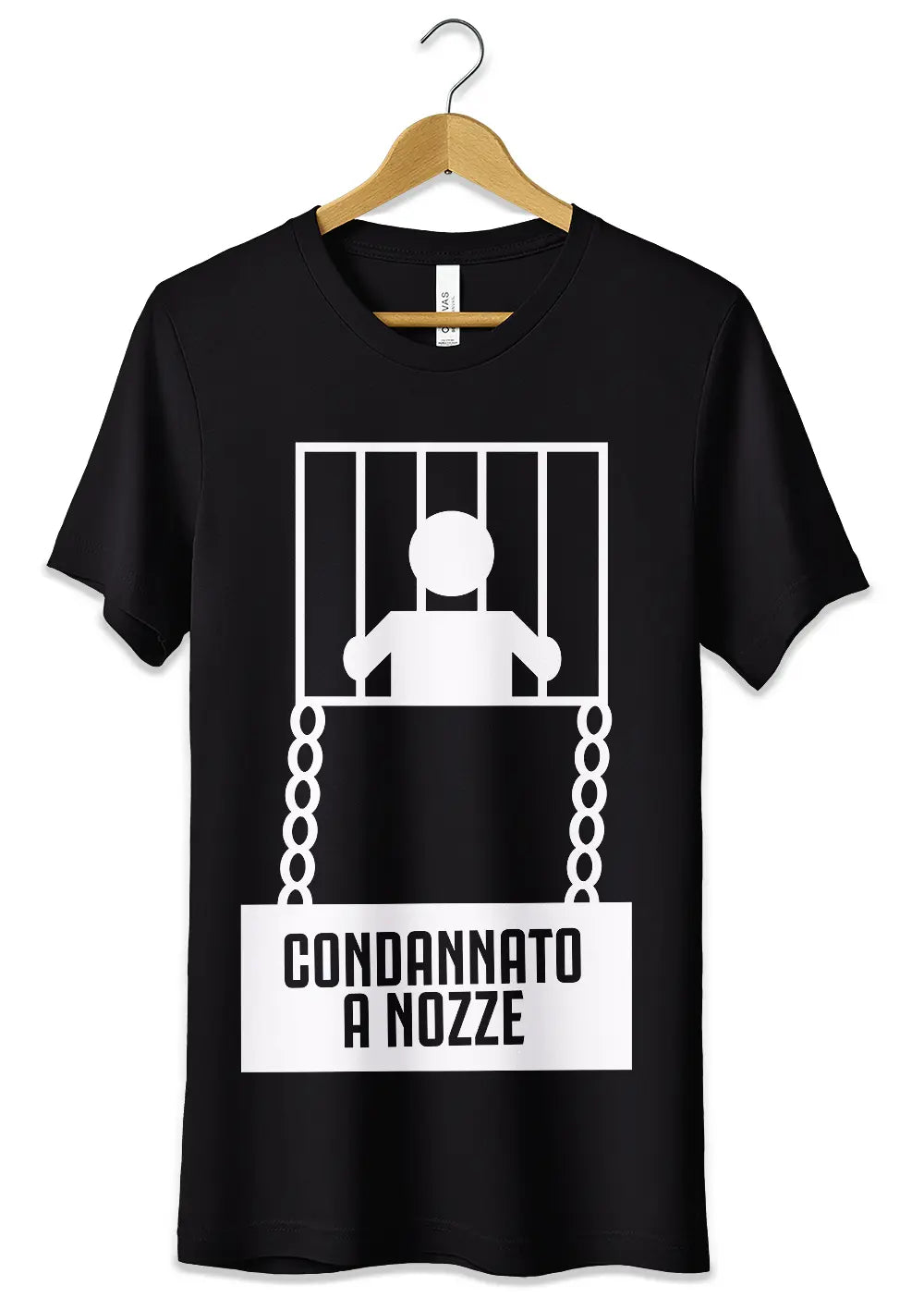 T-Shirt Maglietta Addio al Celibato Condannato a Nozze
