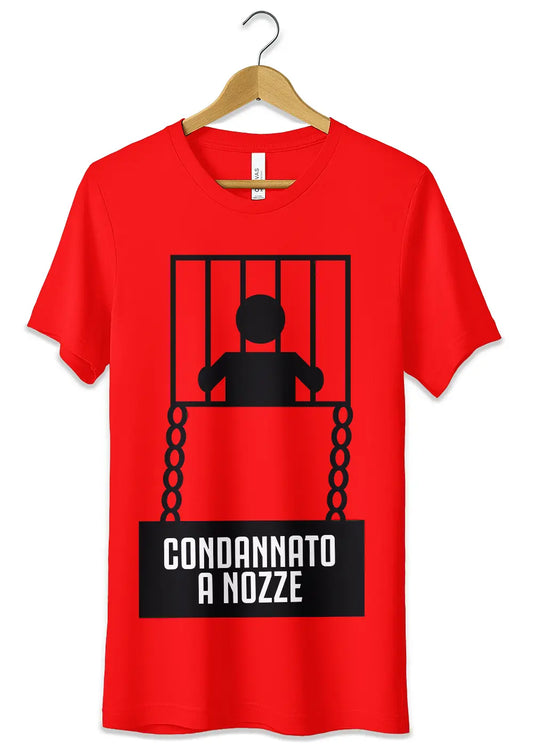 T-Shirt Maglietta Addio al Celibato Condannato a Nozze