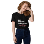 Eat, Fashion Mindfulness and Love Unisex organic cotton t-shirt - unisex t-shirt